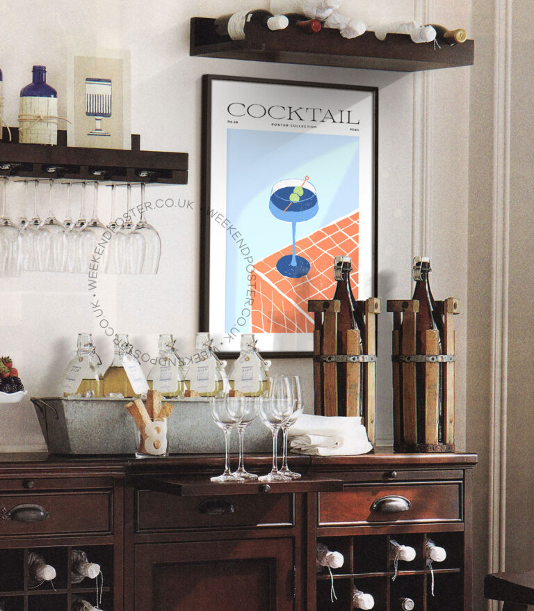 Cocktail Collection Milan colorful cocktail poster