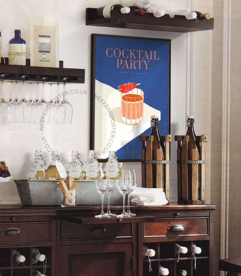 Cocktail Party colorful cocktail poster