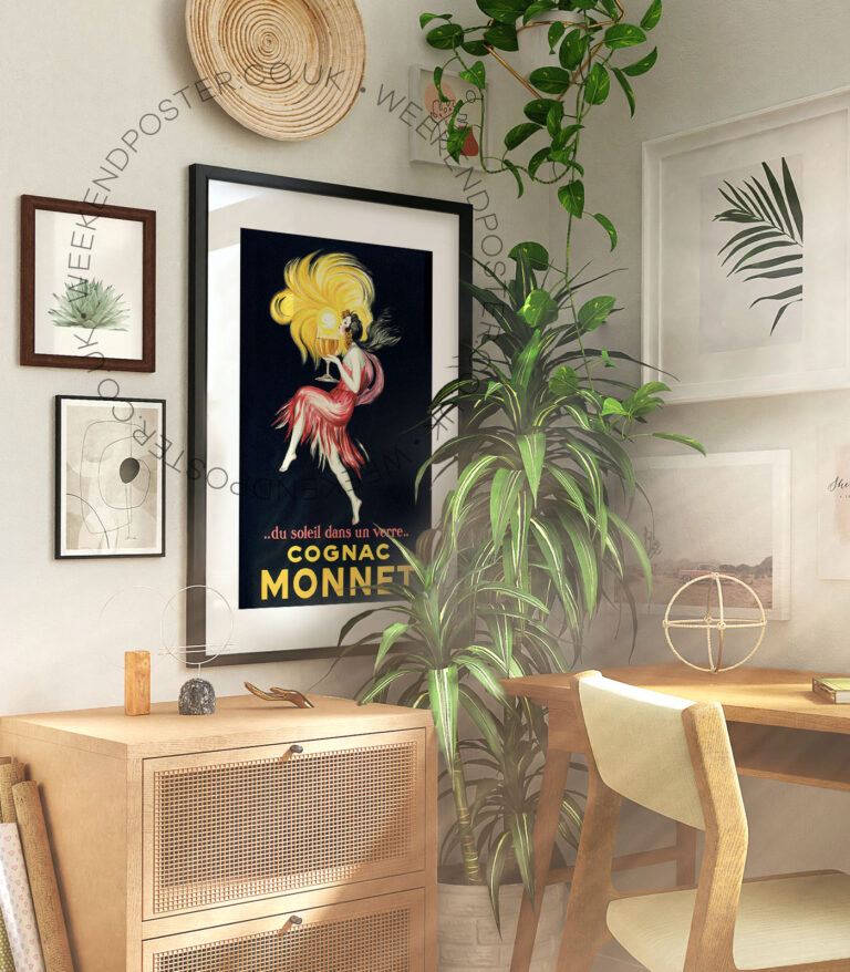 Cognac Monnet vintage poster