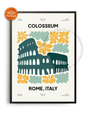 Colosseum Rome Italy landmark poster