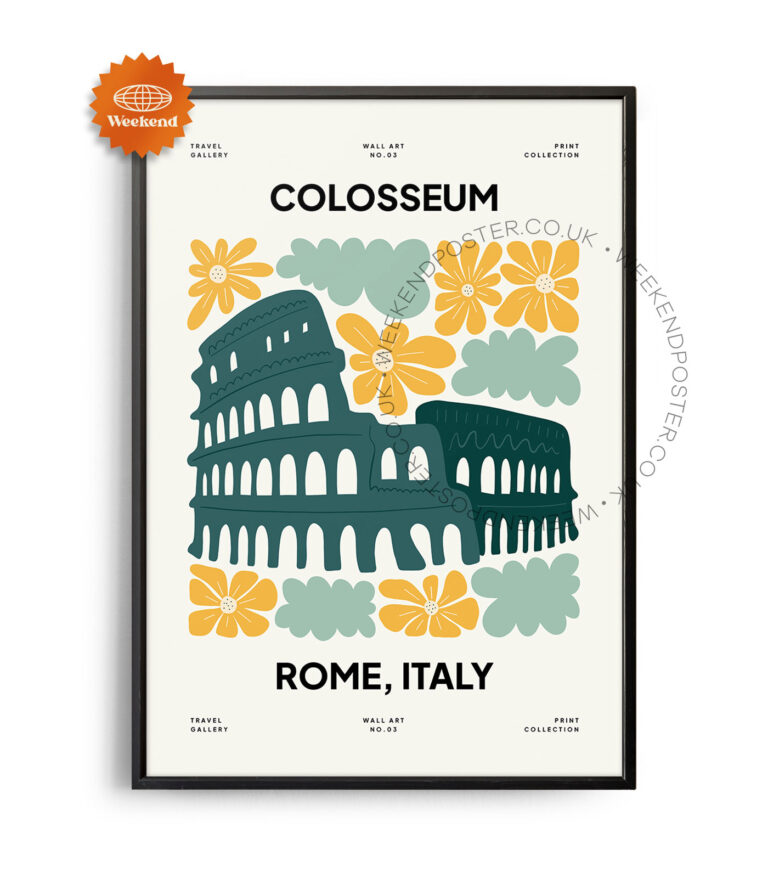 Colosseum Rome Italy landmark poster