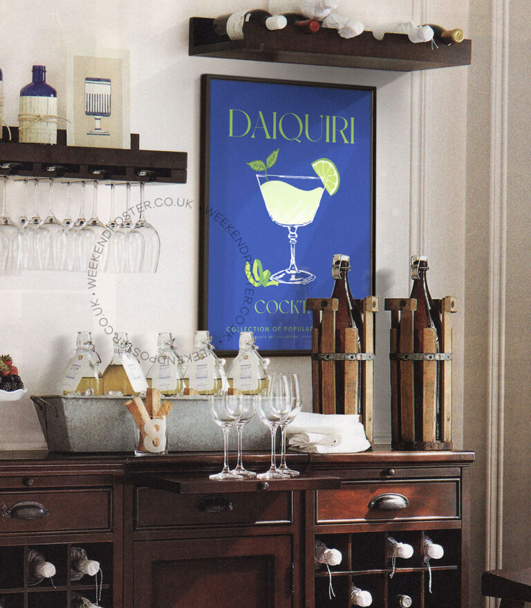 Daiquiri colorful cocktail poster