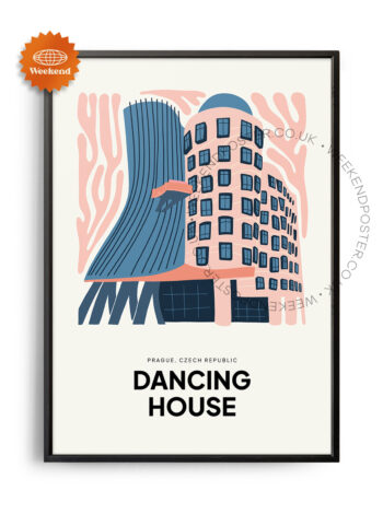 Dancing House Prague landmark poster