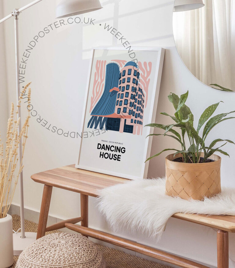 Dancing House Prague landmark poster