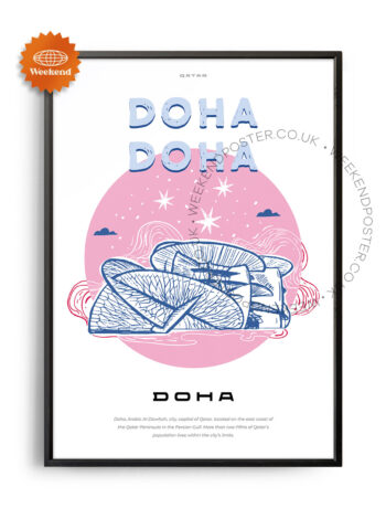 Doha Qatar landmark poster