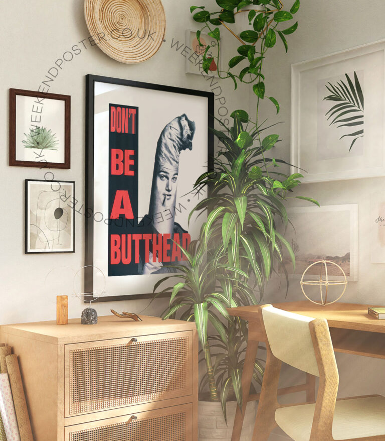 Don't Be A Butthead vintage poster