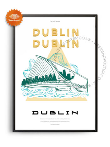 Dublin Ireland landmark poster