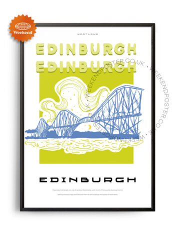 Edinburgh Scotland landmark poster