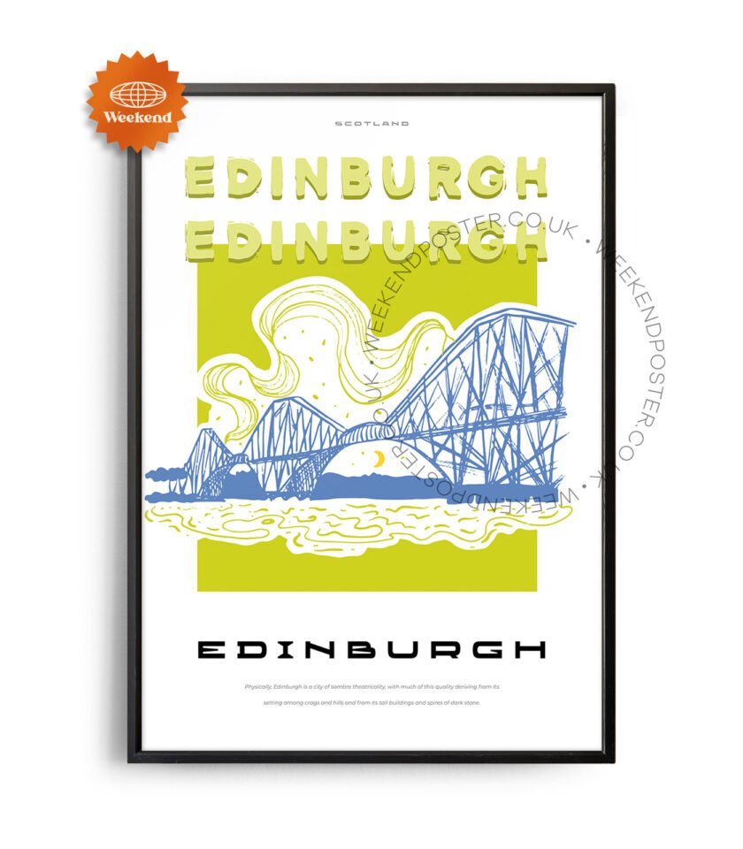 Edinburgh Scotland landmark poster