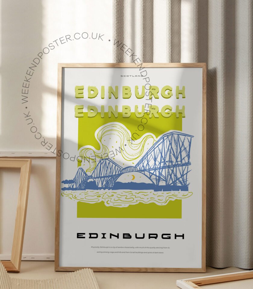 Edinburgh Scotland landmark poster - Image 2