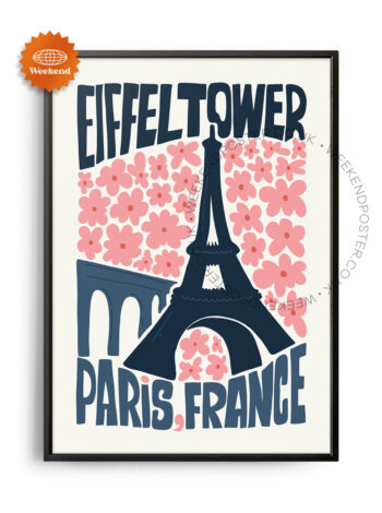 Eiffel Tower Paris landmark poster