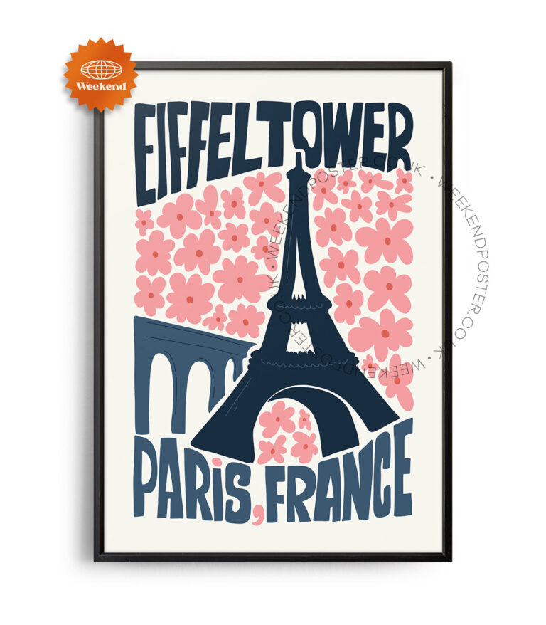 Eiffel Tower Paris landmark poster