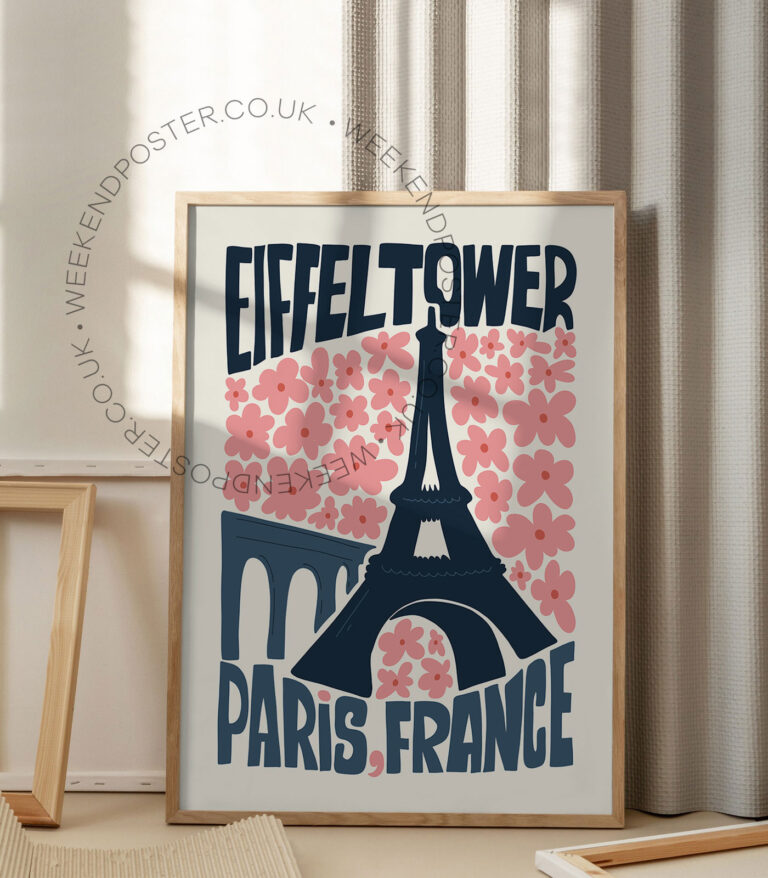 Eiffel Tower Paris landmark poster