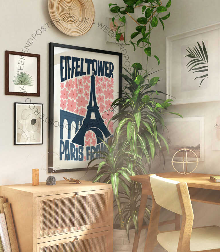 Eiffel Tower Paris landmark poster