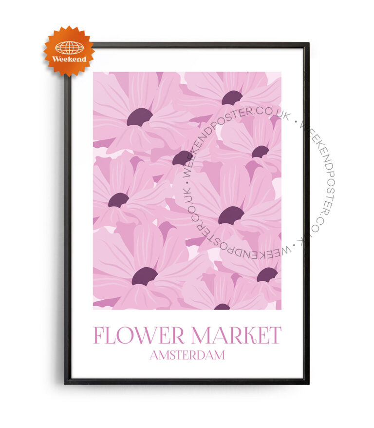 Flower Market Amsterdam poster