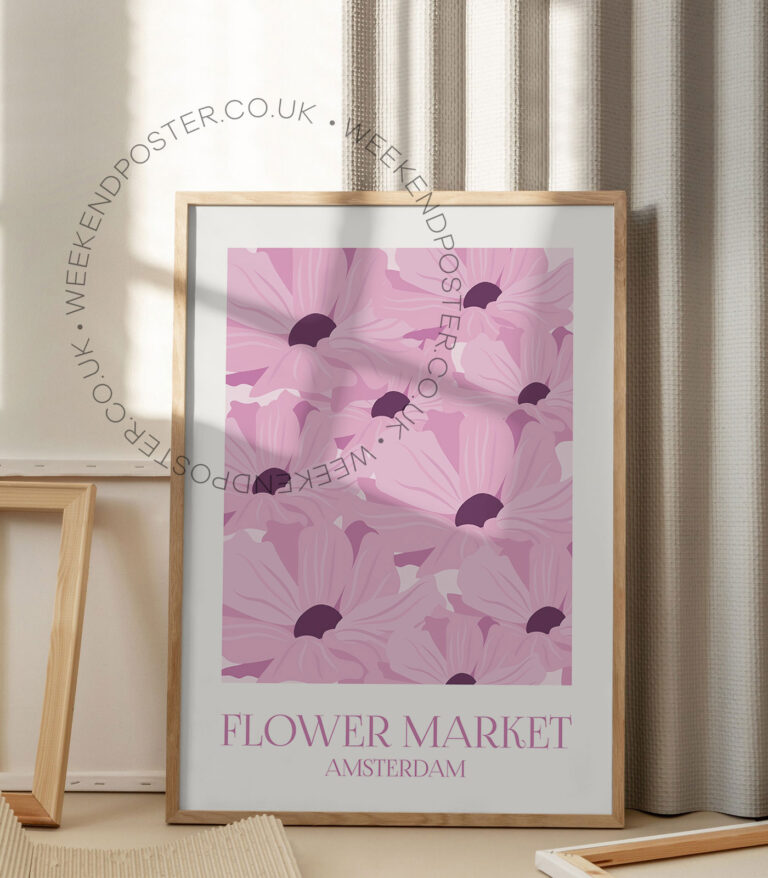 Flower Market Amsterdam poster