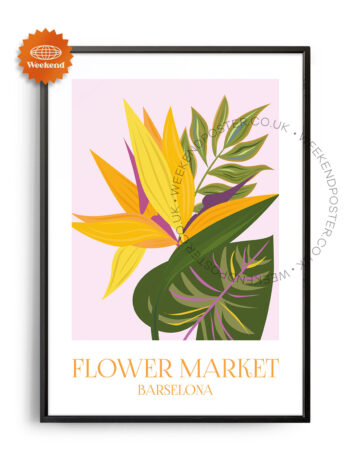 Flower Market Barselona poster