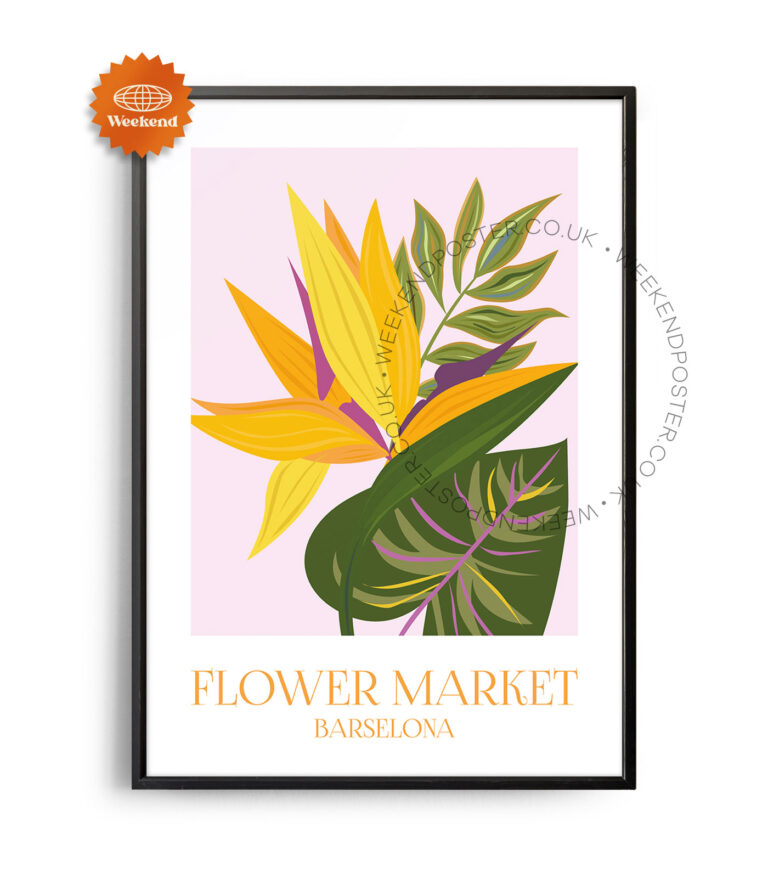 Flower Market Barselona poster