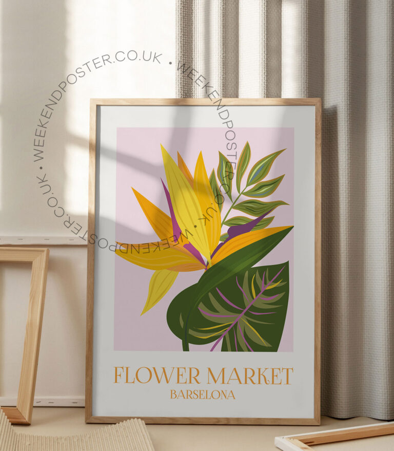 Flower Market Barselona poster