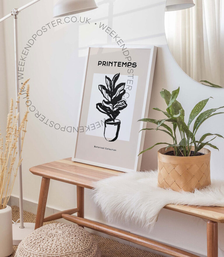 Botanical Collection minimal black and white poster