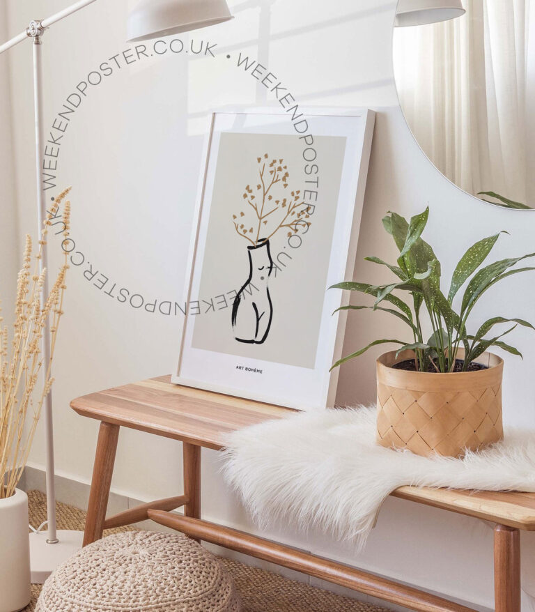 Art Boheme minimal black and white poster