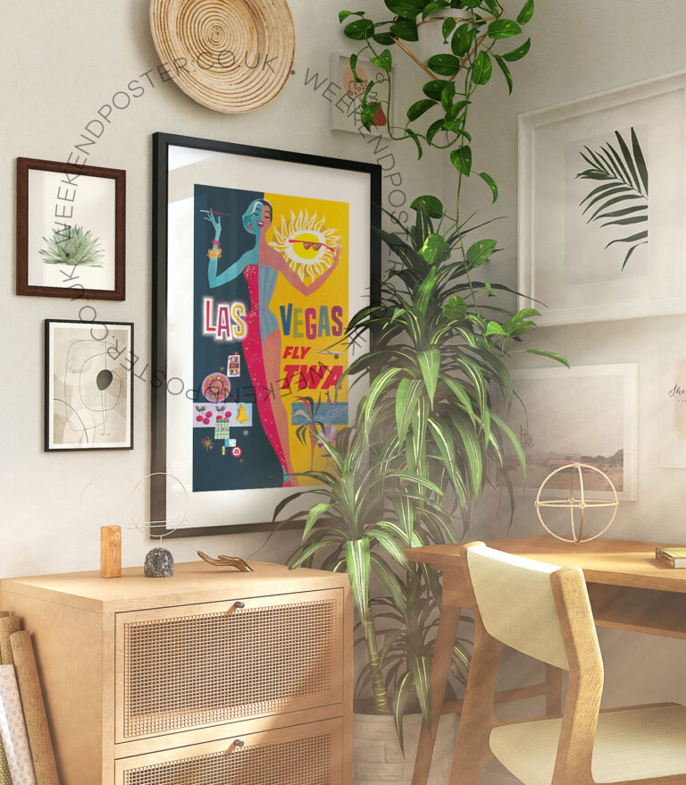 Fly Twa Las Vegas vintage poster