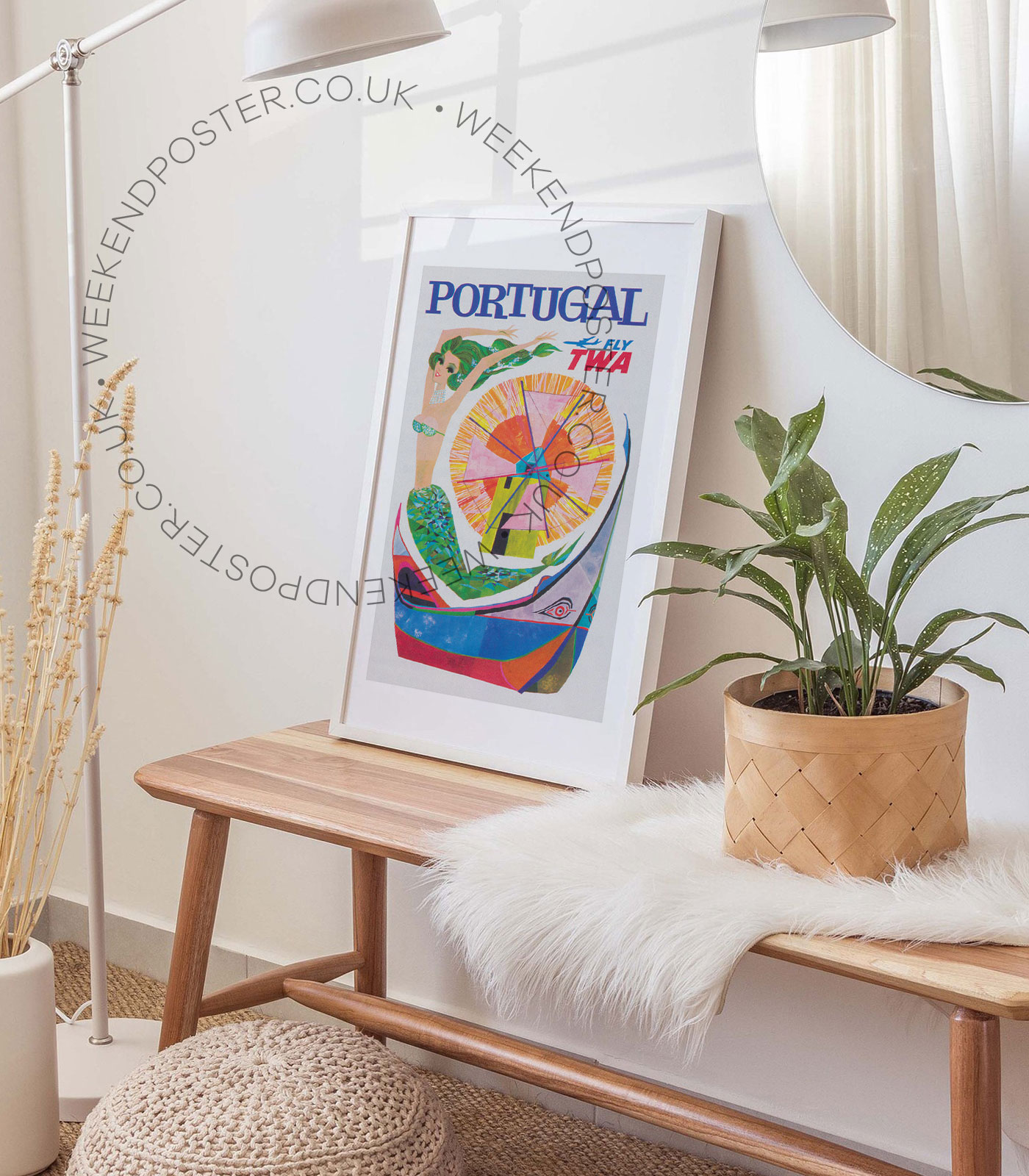 Fly Twa Portugal vintage poster - Image 3