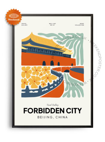Forbidden City China landmark poster