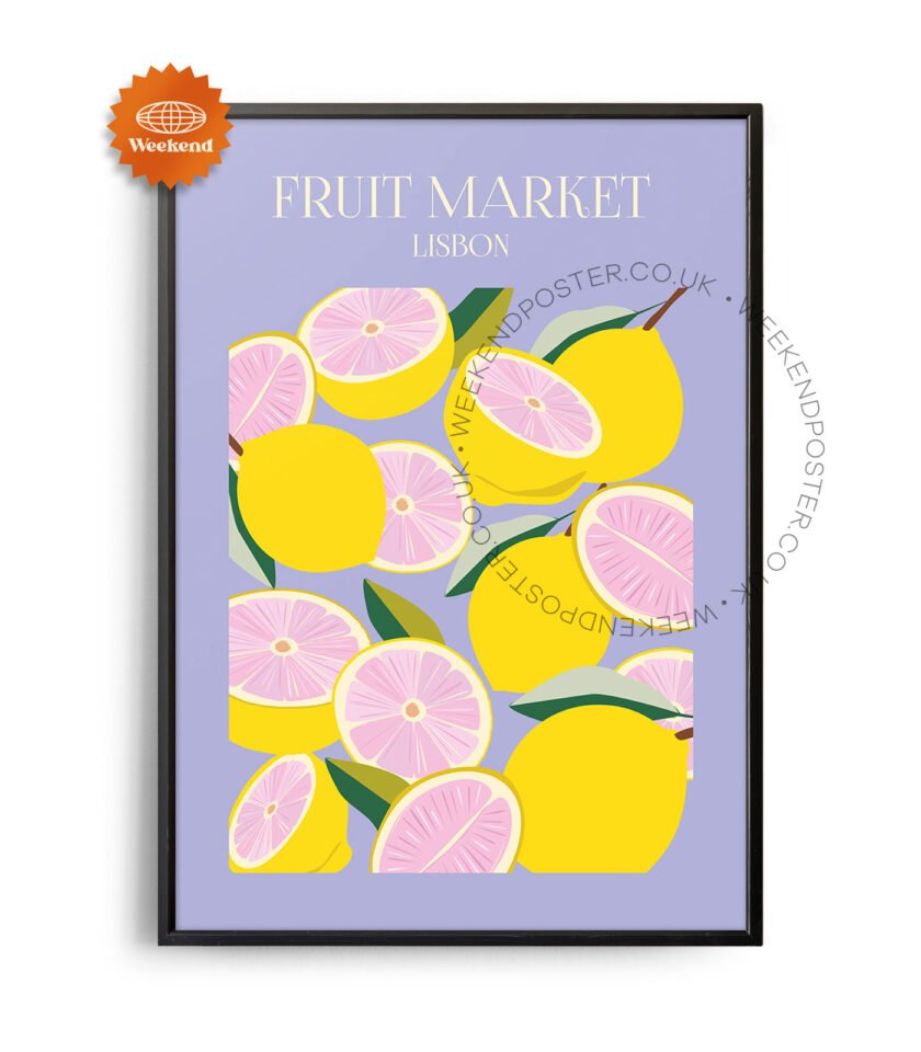 Fruit Market Lisbon poster