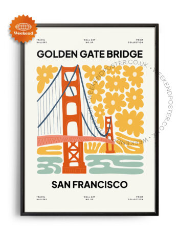 Golden Gate Bridge San Francisco landmark poster