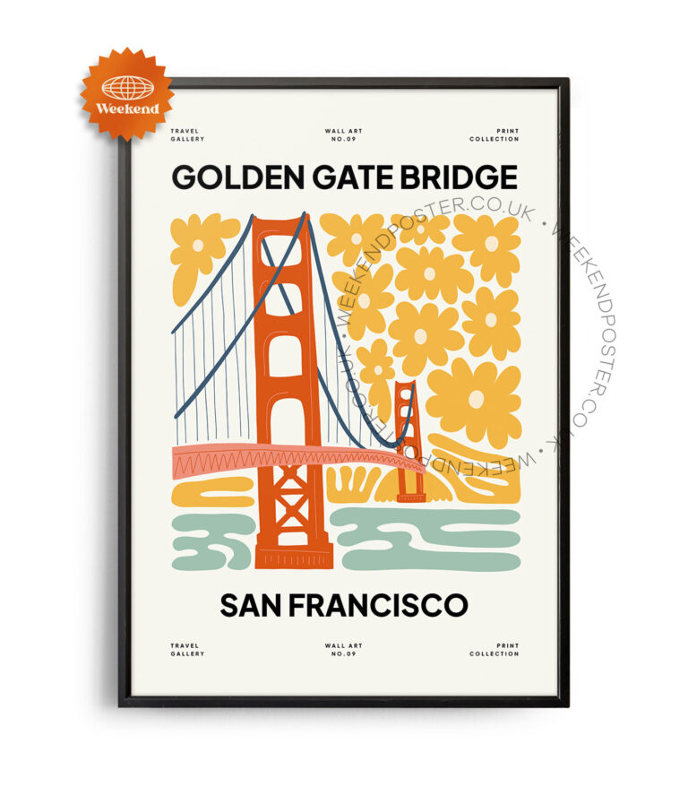 Golden Gate Bridge San Francisco landmark poster