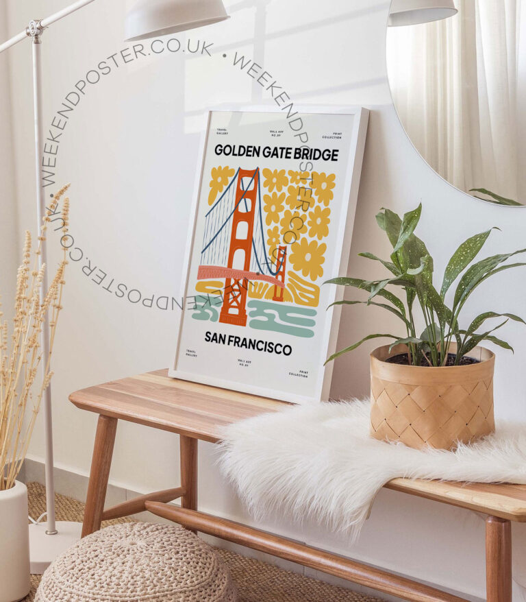 Golden Gate Bridge San Francisco landmark poster