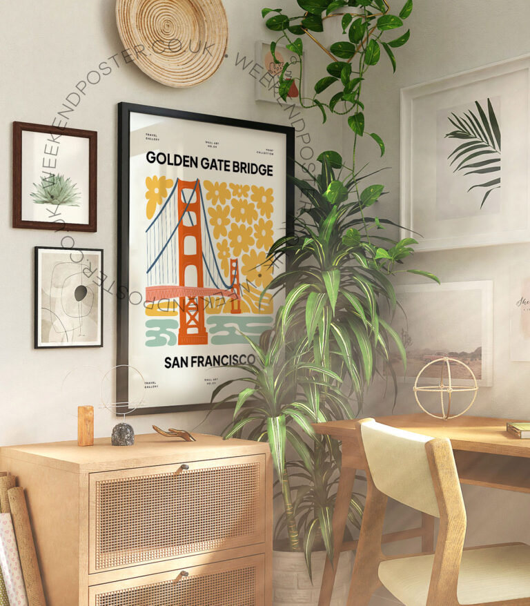 Golden Gate Bridge San Francisco landmark poster