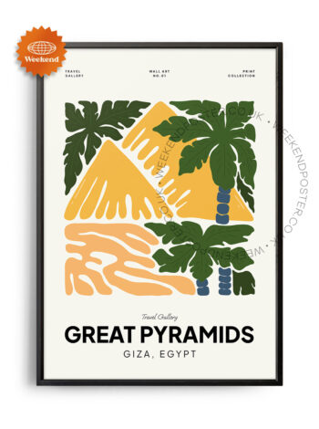 Great Pyramids Giza Egypt landmark poster