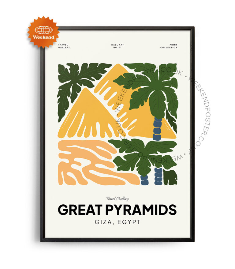 Great Pyramids Giza Egypt landmark poster