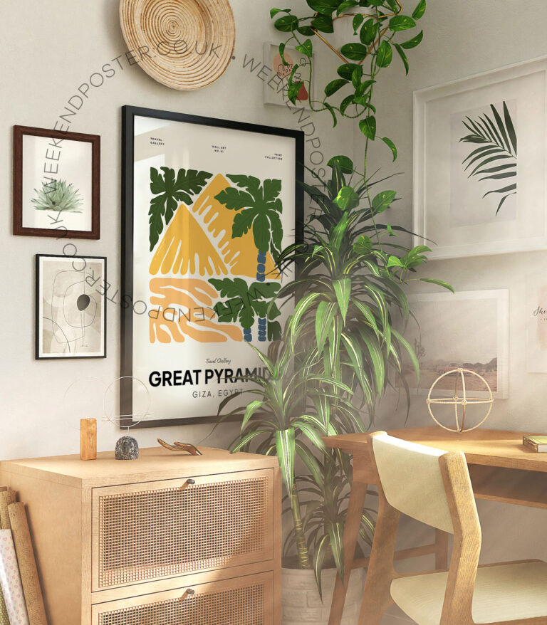 Great Pyramids Giza Egypt landmark poster