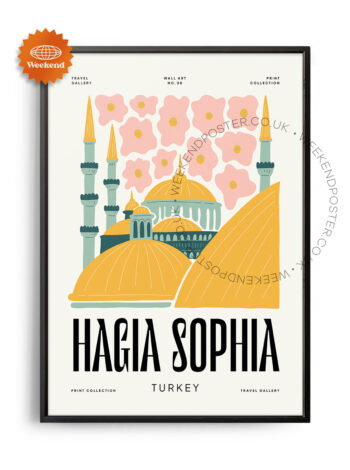 Hagia Sophia Turkey landmark poster