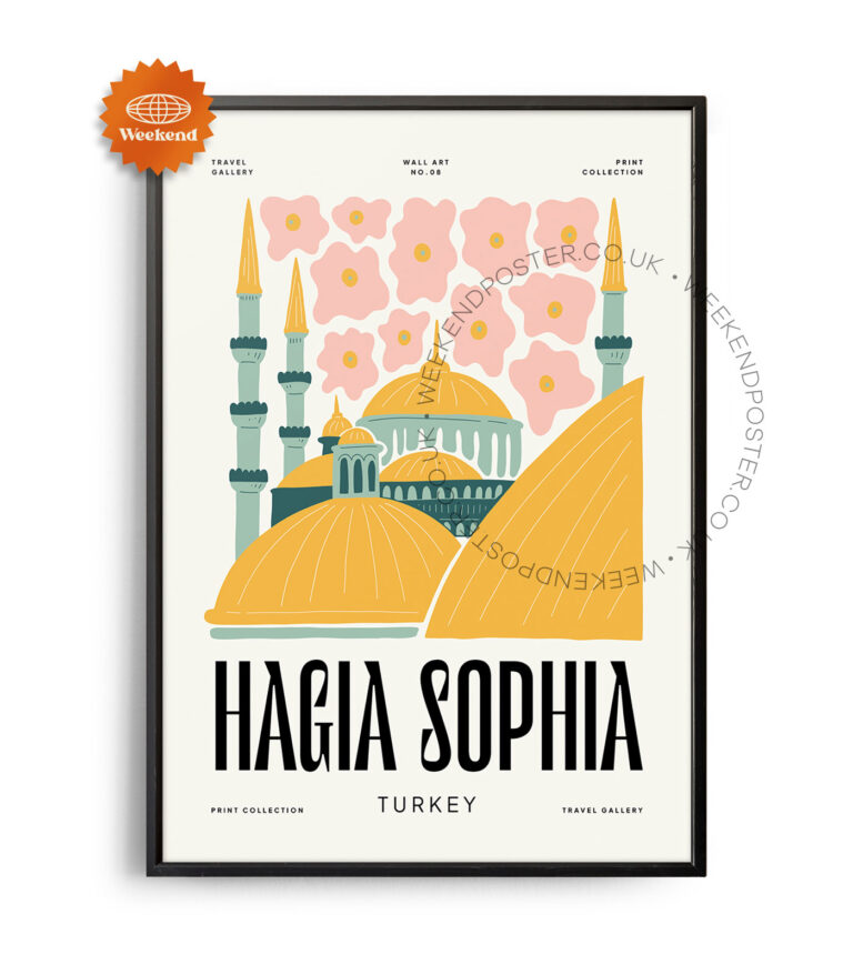 Hagia Sophia Turkey landmark poster
