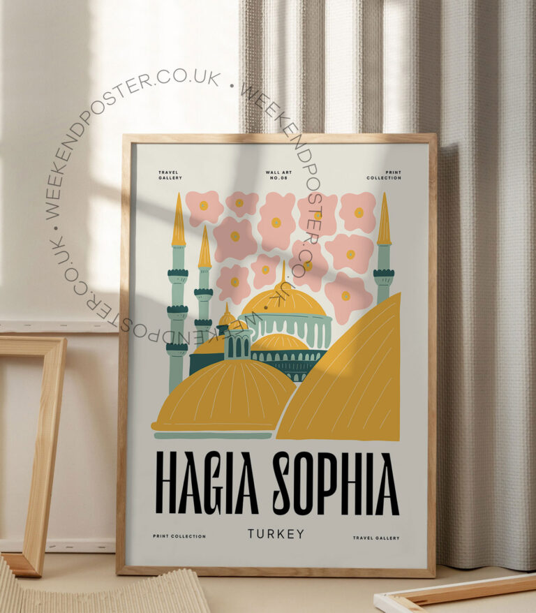 Hagia Sophia Turkey landmark poster