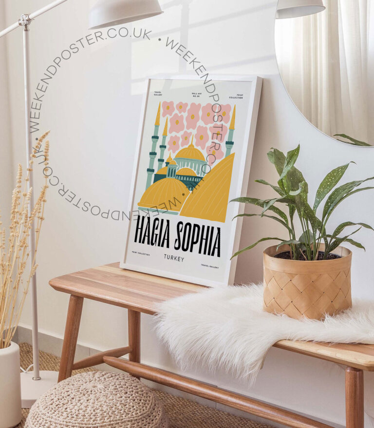 Hagia Sophia Turkey landmark poster