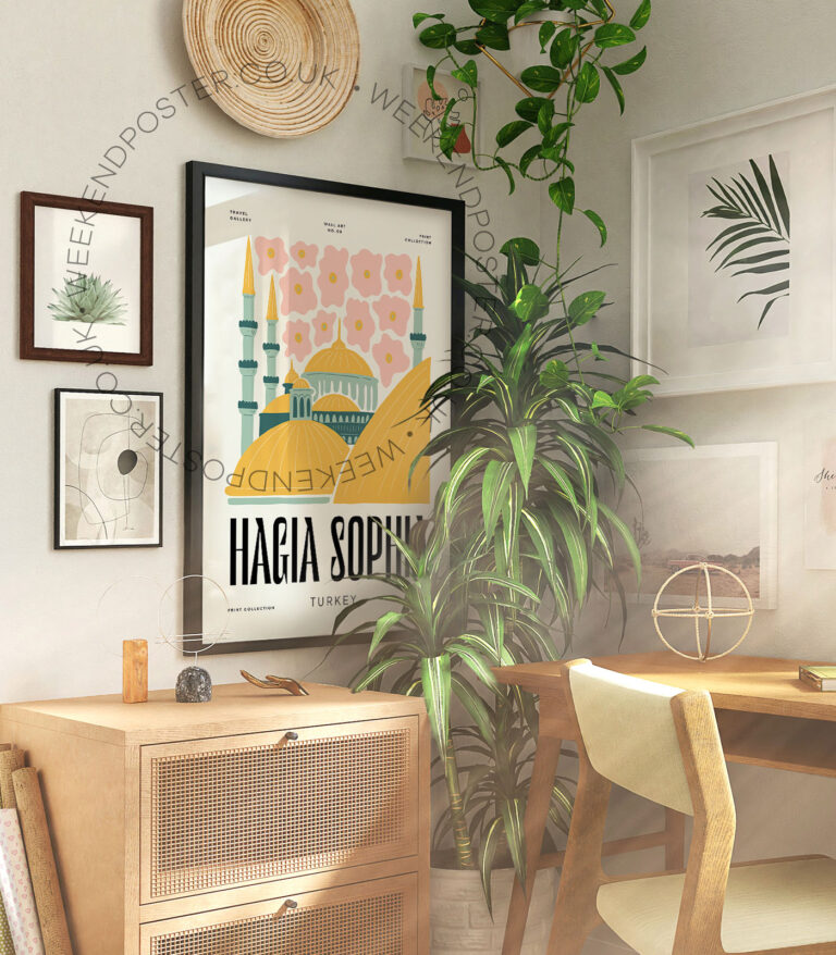 Hagia Sophia Turkey landmark poster