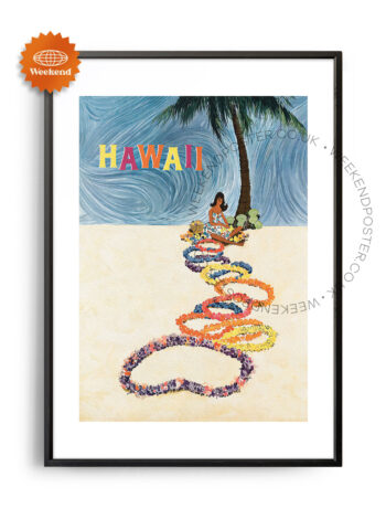 Hawaii vintage poster