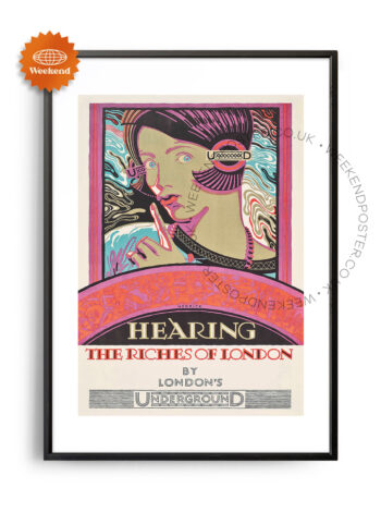 Hearing The Riches Of London vintage poster
