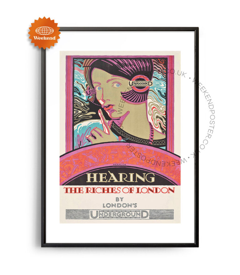 Hearing The Riches Of London vintage poster