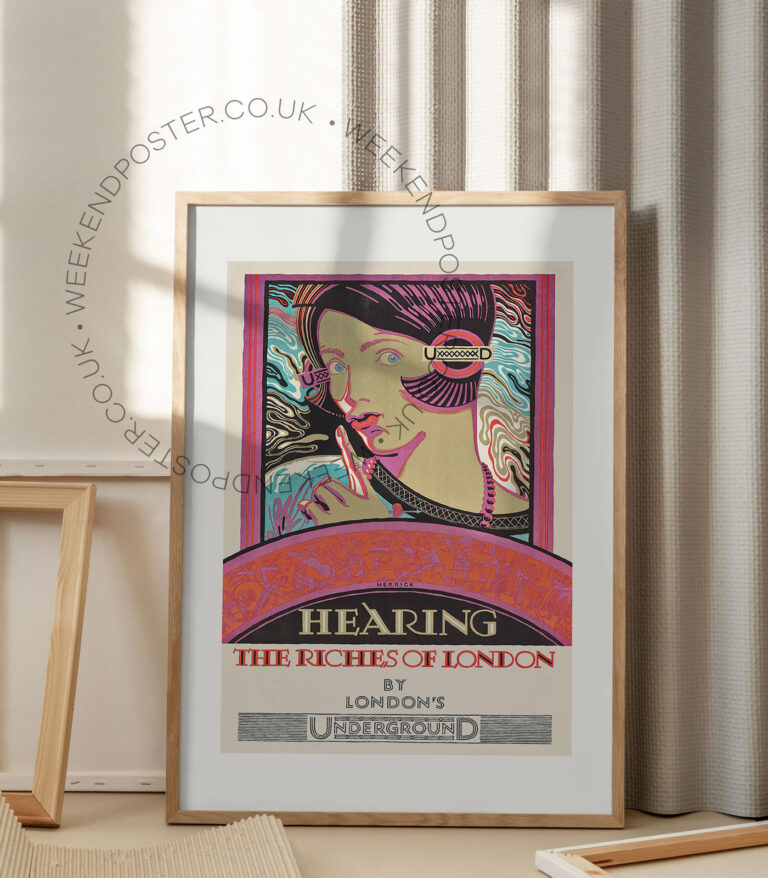 Hearing The Riches Of London vintage poster