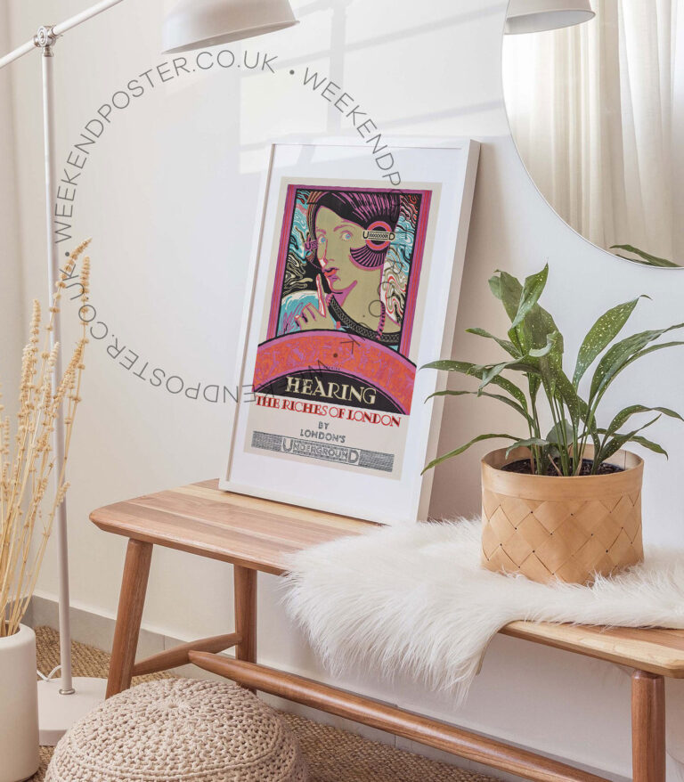 Hearing The Riches Of London vintage poster