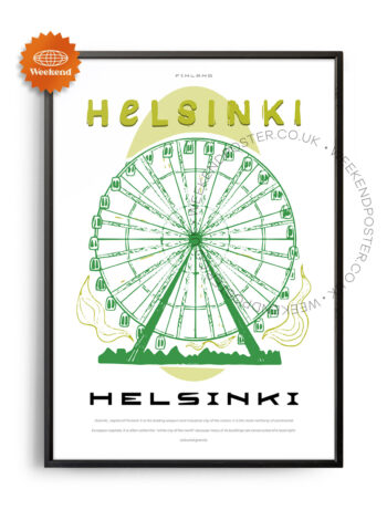 Helsinki Finland landmark poster