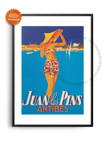 Juan Les Pins Antibes vintage poster