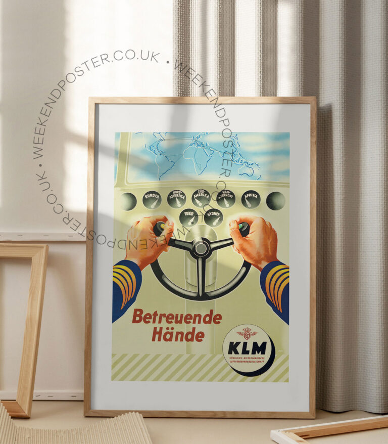 KLM Travel vintage poster