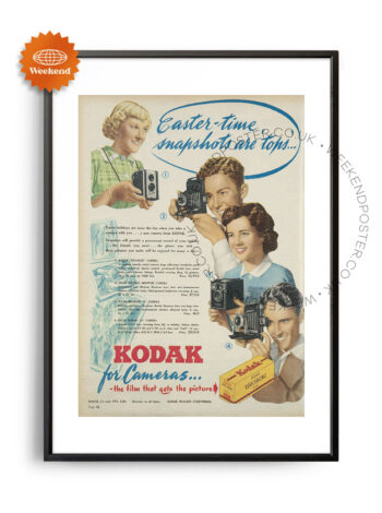 Kodak For Cameras vintage poster